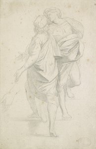 Due figure in piedi su una scalinata, dopo Raffaello